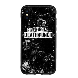 Чехол iPhone XS Max матовый Five Finger Death Punch black ice, цвет: 3D-черный