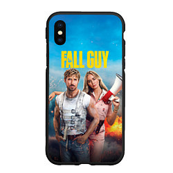 Чехол iPhone XS Max матовый Ryan Gosling and Emily Blunt каскадеры