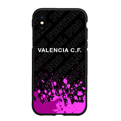 Чехол iPhone XS Max матовый Valencia pro football посередине