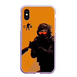 Чехол iPhone XS Max матовый Тактические стрелки наготове Counter-Strike 2, цвет: 3D-сиреневый