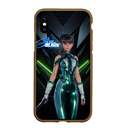 Чехол iPhone XS Max матовый Stellar Blade Eve в полный рост, цвет: 3D-коричневый