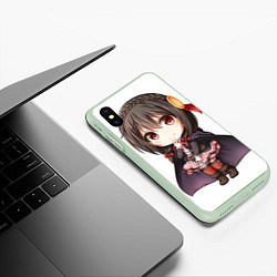 Чехол iPhone XS Max матовый Konosuba Юн-юн чибик, цвет: 3D-салатовый — фото 2