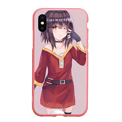 Чехол iPhone XS Max матовый Konosuba Мэгумин, цвет: 3D-баблгам