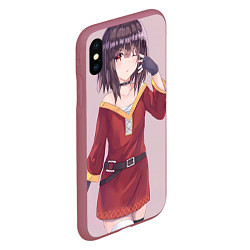 Чехол iPhone XS Max матовый Konosuba Мэгумин, цвет: 3D-малиновый — фото 2