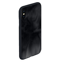 Чехол iPhone XS Max матовый Тёмный серый дымчатый, цвет: 3D-черный — фото 2