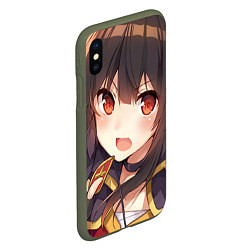 Чехол iPhone XS Max матовый Konosuba Мэгумин cute, цвет: 3D-темно-зеленый — фото 2