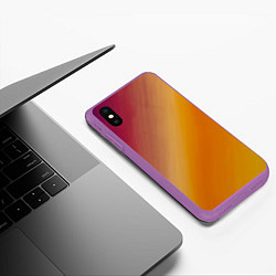 Чехол iPhone XS Max матовый Абстракция солнечный луч, цвет: 3D-фиолетовый — фото 2