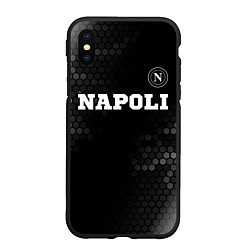 Чехол iPhone XS Max матовый Napoli sport на темном фоне посередине