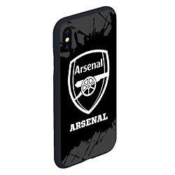 Чехол iPhone XS Max матовый Arsenal sport на темном фоне, цвет: 3D-черный — фото 2