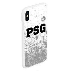 Чехол iPhone XS Max матовый PSG sport на светлом фоне посередине, цвет: 3D-белый — фото 2