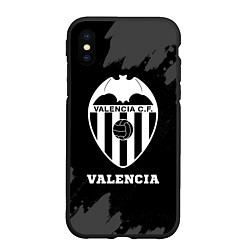Чехол iPhone XS Max матовый Valencia sport на темном фоне, цвет: 3D-черный