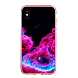 Чехол iPhone XS Max матовый Розовый густой туман - inferno pink, цвет: 3D-баблгам