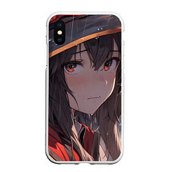 Чехол iPhone XS Max матовый Konosuba Мэгумин cute, цвет: 3D-белый