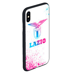 Чехол iPhone XS Max матовый Lazio neon gradient style, цвет: 3D-черный — фото 2