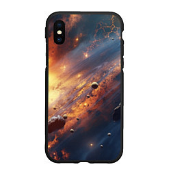 Чехол iPhone XS Max матовый Вселенная и планеты