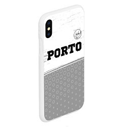 Чехол iPhone XS Max матовый Porto sport на светлом фоне посередине, цвет: 3D-белый — фото 2