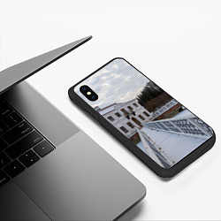 Чехол iPhone XS Max матовый Петергоф дворец Марли, цвет: 3D-черный — фото 2