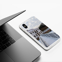 Чехол iPhone XS Max матовый Петергоф дворец Марли, цвет: 3D-белый — фото 2