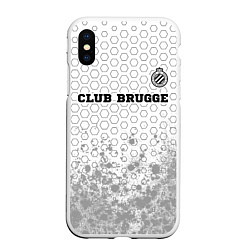 Чехол iPhone XS Max матовый Club Brugge sport на светлом фоне посередине