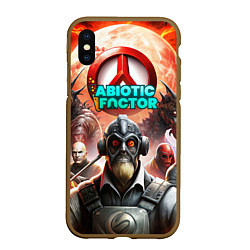 Чехол iPhone XS Max матовый Abiotic Factor атомные монстры, цвет: 3D-коричневый