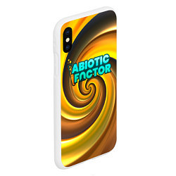 Чехол iPhone XS Max матовый Abiotic Factor желтый фон, цвет: 3D-белый — фото 2