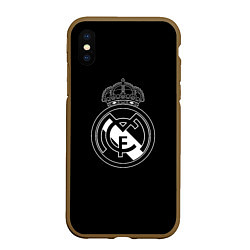 Чехол iPhone XS Max матовый Barcelona fc sport club, цвет: 3D-коричневый