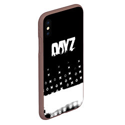 Чехол iPhone XS Max матовый Dayz game pattern logo, цвет: 3D-коричневый — фото 2