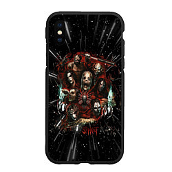 Чехол iPhone XS Max матовый Slipknot rock band, цвет: 3D-черный