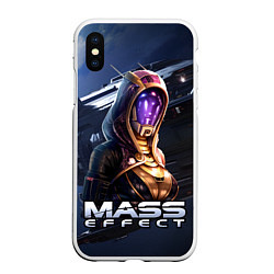 Чехол iPhone XS Max матовый Mass Effect Тали Зора, цвет: 3D-белый