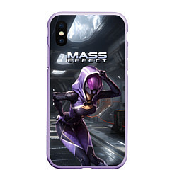 Чехол iPhone XS Max матовый Mass Effect ТалиЗора, цвет: 3D-светло-сиреневый