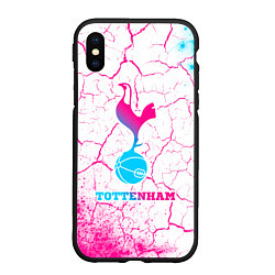 Чехол iPhone XS Max матовый Tottenham neon gradient style, цвет: 3D-черный