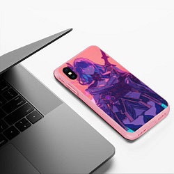 Чехол iPhone XS Max матовый Genshin Impact Эи Райден Баал draw, цвет: 3D-баблгам — фото 2