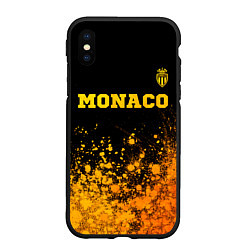 Чехол iPhone XS Max матовый Monaco - gold gradient посередине, цвет: 3D-черный