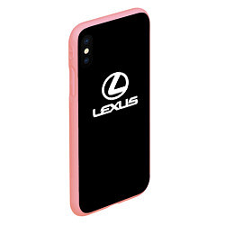 Чехол iPhone XS Max матовый Lexus white logo, цвет: 3D-баблгам — фото 2