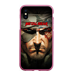 Чехол iPhone XS Max матовый Metal gear Venom Snake, цвет: 3D-малиновый