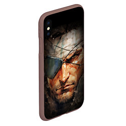 Чехол iPhone XS Max матовый Metal gear Venom Snake, цвет: 3D-коричневый — фото 2