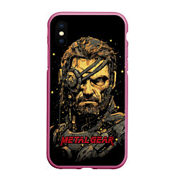 Чехол iPhone XS Max матовый Venom Snake Metal gear game, цвет: 3D-малиновый