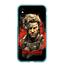 Чехол iPhone XS Max матовый Venom Snake Metal gear game, цвет: 3D-мятный