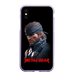 Чехол iPhone XS Max матовый Веном Снейк из игры Metal gear, цвет: 3D-светло-сиреневый