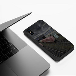 Чехол iPhone XS Max матовый Counter Strike 1 6 de train, цвет: 3D-черный — фото 2