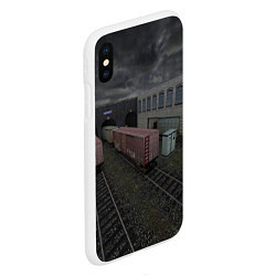 Чехол iPhone XS Max матовый Counter Strike 1 6 de train, цвет: 3D-белый — фото 2