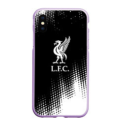 Чехол iPhone XS Max матовый Liverpool краски, цвет: 3D-сиреневый