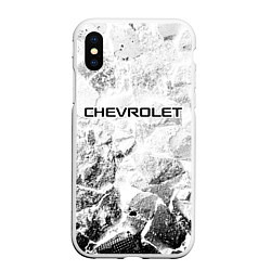 Чехол iPhone XS Max матовый Chevrolet white graphite