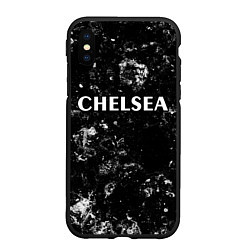 Чехол iPhone XS Max матовый Chelsea black ice, цвет: 3D-черный