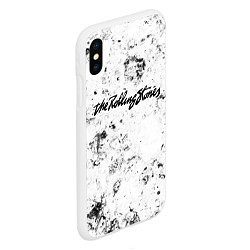 Чехол iPhone XS Max матовый Rolling Stones dirty ice, цвет: 3D-белый — фото 2