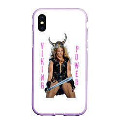 Чехол iPhone XS Max матовый Viking Power Beyonce, цвет: 3D-сиреневый