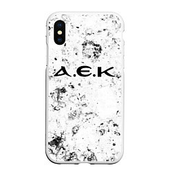 Чехол iPhone XS Max матовый AEK Athens dirty ice, цвет: 3D-белый