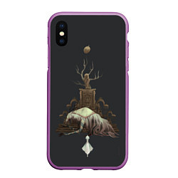 Чехол iPhone XS Max матовый Bloodborne Bosses - Викарий Амелия, цвет: 3D-фиолетовый