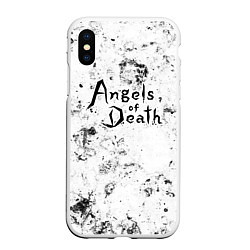 Чехол iPhone XS Max матовый Angels of Death dirty ice, цвет: 3D-белый