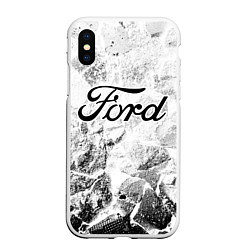 Чехол iPhone XS Max матовый Ford white graphite